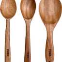 Neem Wood Cooking Spoons Spatula Set (4-Piece) Handmade Wooden Spoons for Cooking, Heat Resistant Kitchen Utensil Tools, Nonstick Cookware Safe Stirring & Serving Spatula Set