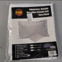 4 Pack 100% Brushed Microfiber Pillow Protector Shams (White, Standard)