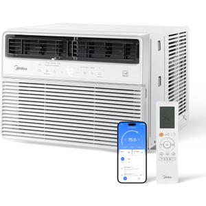 Midea 14,000 BTU Smart Inverter Window Air Conditioner with APP, Alexa Control, 115V AC Unit Cools up to 700 Sq. Ft, Quiet Operation, Energy Saving, Remote & Easy Installation Kit, White