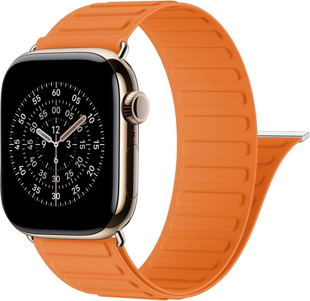 Patented Magnetic Link Sport Band Compatible with Apple Watch Bands Men 44mm 45mm 46mm 49mm 42mm 41mm 40mm 38mm Women, Nylon Sport Loop Strap for iWatch Ultra 3 2 1 SE Series 11 10 9 8 7 6 5 4 3 2 1