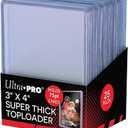 Ultra Pro 3 x 4 Super Thick Baseball Card Toploaders,Polyvinyl Chloride, Holds 75pt Cards (Pack of 25)