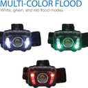 LUXPRO LP345V2 LED Headlamp - Bright 300 Lumen Head Lamp for Outdoors, Camping & Hiking - 6 Light Modes White, Green & Red Light - IPX4 Waterproof - Adjustable Headband - Batteries Included - 2 Pack