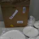 Vorriop 3 Set White Cake Stand，Display Plate Dessert Cupcake Pastry Candy for Party，Elegant Round Cylinder Columns tables for Weddings Cake Stands，Birthday Party