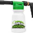 anngrowy Car Wash Foam Gun Soap Car Wash Foam Cannon for Garden Hose Foam Sprayer Car Wash Soap Foam Gun for Garden Hose Foam Cannon Blaster Hose Foam Cannon Gun Quick Connector to Any Garden Hose (green)