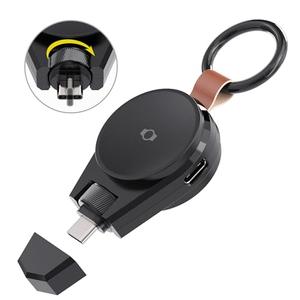 Portable Charger for Samsung Galaxy Watch 7/8, 2 in 1 USB-C Travel Charger Compatible with Galaxy Watch 8/7/6/6 Classic/5 Pro/4/3, 90° Rotatable Smartwatch Charging for Galaxy (No Built-in Battery)