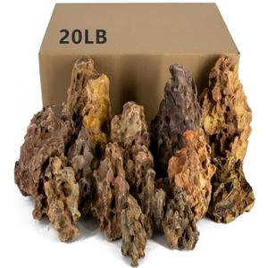 Dragon Rocks Aquarium Rock aquascaping Natural Stone Rocks Fish Tank Decor Rocks for Aquariums Landscaping Model Tank Decoration Aquarium Miniature -20lb (2-8 inch)