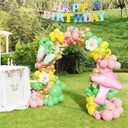 Fairy Wonderland Balloon Arch Garland Kit-158Pcs Green Pink Balloons with Butterfly Flower & Mushroom Foil Balloon for Girls Fairy Baby Shower Fairytale Spring Garden Tea Party Decorations