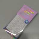 BTArtbox Press On Nails Almond - Lamp-Curable Glitter White Medium Press On Nails with Glue for Women, Semi-Transparent Soft Gel Glue On Nails in 15 Sizes - 30 Stick On Nails Kit, Disco Ball