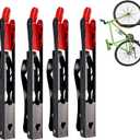 Wallmaster BIKEPAL Swivel Bike Rack, Wall Mounted Vertical Bike Storage Hanger, Space Saving for Home and Garage, 4 Pack