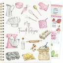 ceiba tree Blank Recipe Book to Write in Your Own Recipes Notebook Cookbook Journal 8.5 x 11 inch with Stickers Gift Ideas for Women Wife Mom 120 Pages