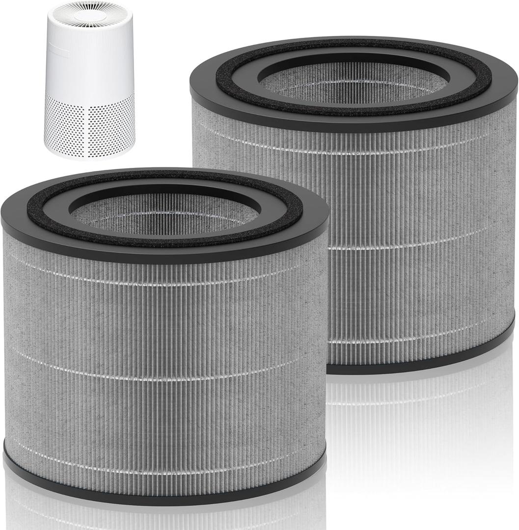 AC2224A Replacement Filter Compatible with Amazon Basics AC2224A Air Purifier, 3-in-1 Filtration System HEPA Filter with Activated Carbon, #2224RF 2Pack