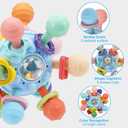 Baby Teething Toys, Baby Teethers Montessori Sensory Toys for 0-6 6-12 Months, Gifts for 1 Year Old Boys Girls Infant Newborn 0 3 6 9 12 18 Months Toys, Blue