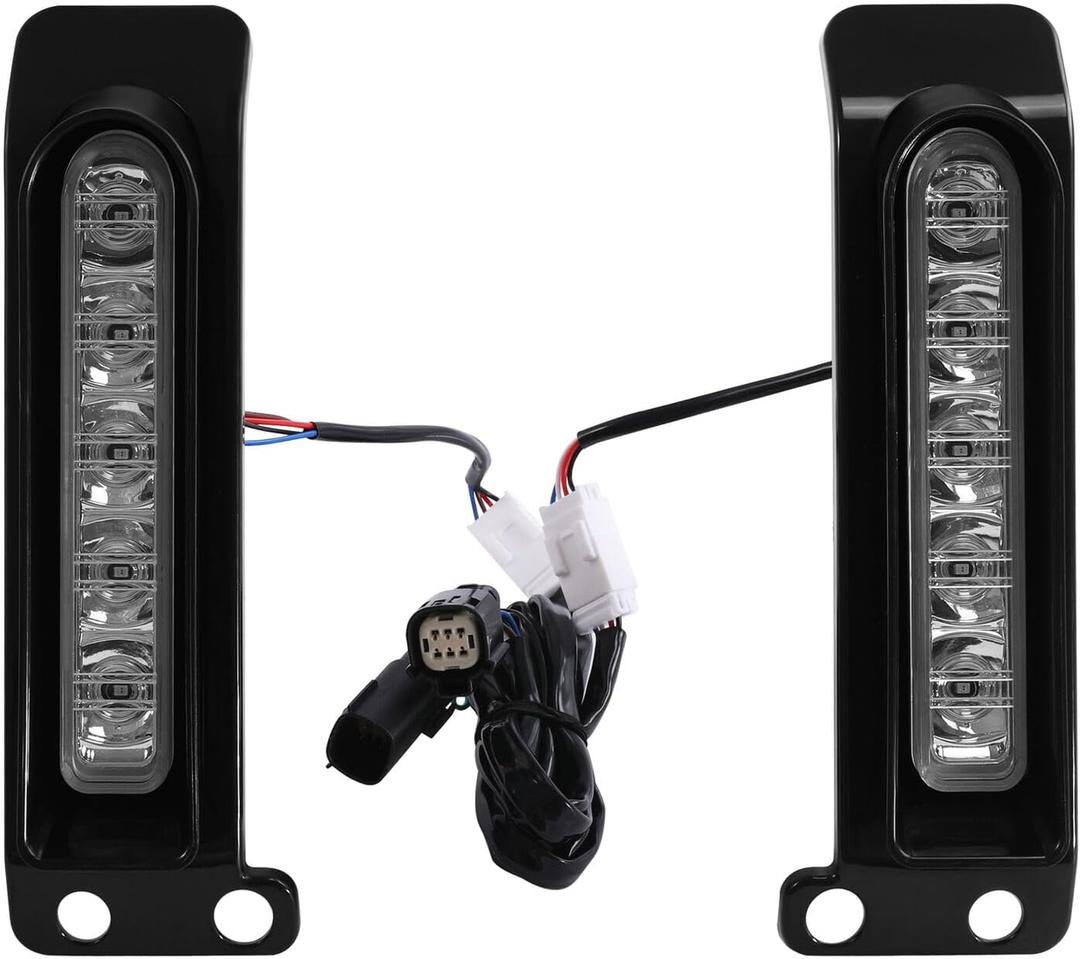 TCMT LED Inserts Saddlebag Support Auxiliary Filler Panel Brake Tail Lights Fit For Harley 2014-2024 Ultra Limited 2020-2024 Road Glide Limited 2014-2019 Electra Glide Ultra Classic (Black Housing Clear Len)