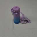 WEREWOLVES 18oz Kids Water Bottle with Straw Lid, Shoulder Strap and Boot - Insulated Stainless Steel, Reusable Leakproof Metal Water Bottles for School Boys Girls (Rose/Lilac, 18 oz)