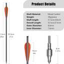 24/14Pcs 20 Inch Crossbow Bolt,Hunting Carbon Arrows for Outdoor Target Practice, 24pcs