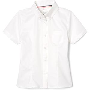 French Toast Girls' Short Sleeve Oxford Shirt (White)