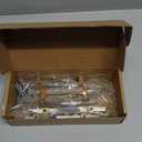 HOME EDIT 3-1/2 inch Cabinet Handles, 5 Pack Kitchen Cabinet Handles Brushed Nickel and Gold Drawer Pulls Zinc Alloy Square Bar Kitchen Pulls
