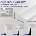 2 x Weather Stripping Door Seal Strip, 196'' Foam Weatherstripping Window Sealer Winter, Soundproofing Self Adhesive Window Insulation Door Draft Stopper Gap Filler for Front Frame (White)