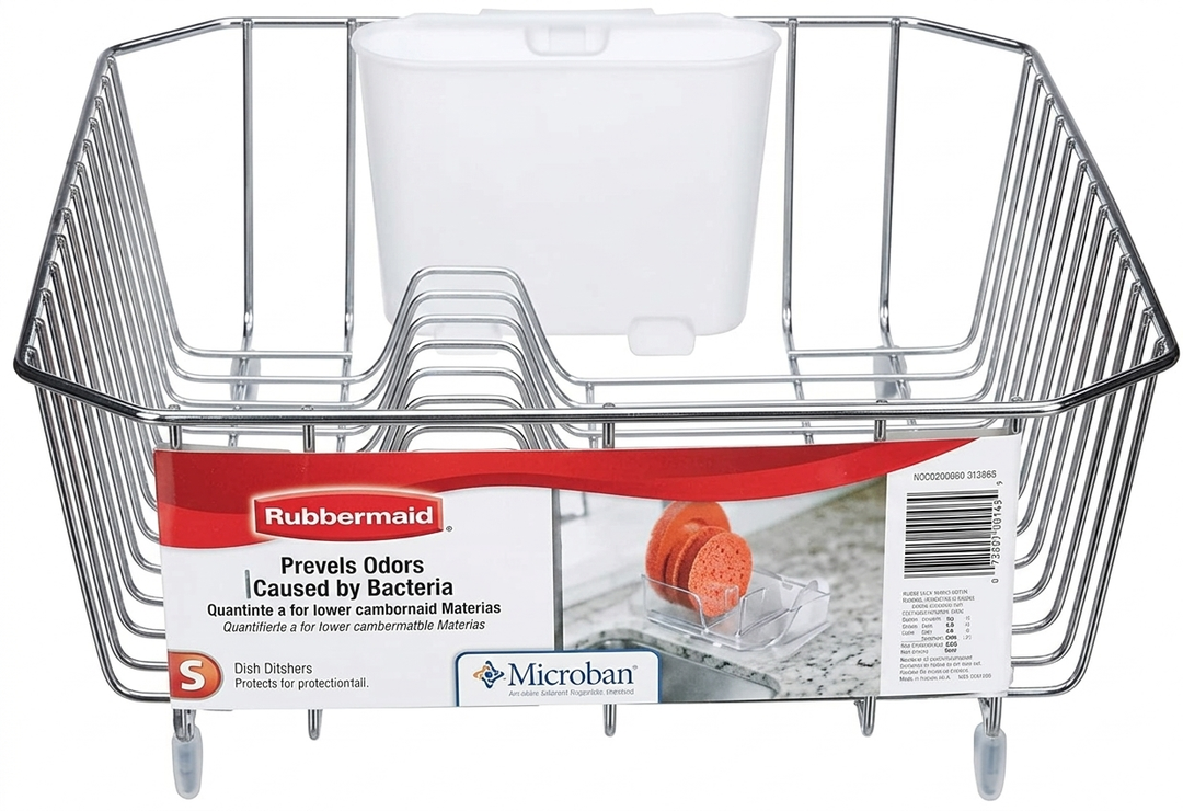 Rubbermaid 6008ARCHROM Chrome Twin Sink Dish Drainer