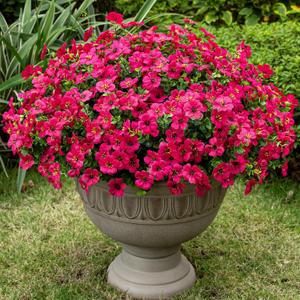 Lnoicy 20 Bundles Artificial Fake Flowers for Outdoor Faux Eucalyptus Flowers for Home Decoration, Fake Plants UV Resistant for Porch/Garden Rose Red