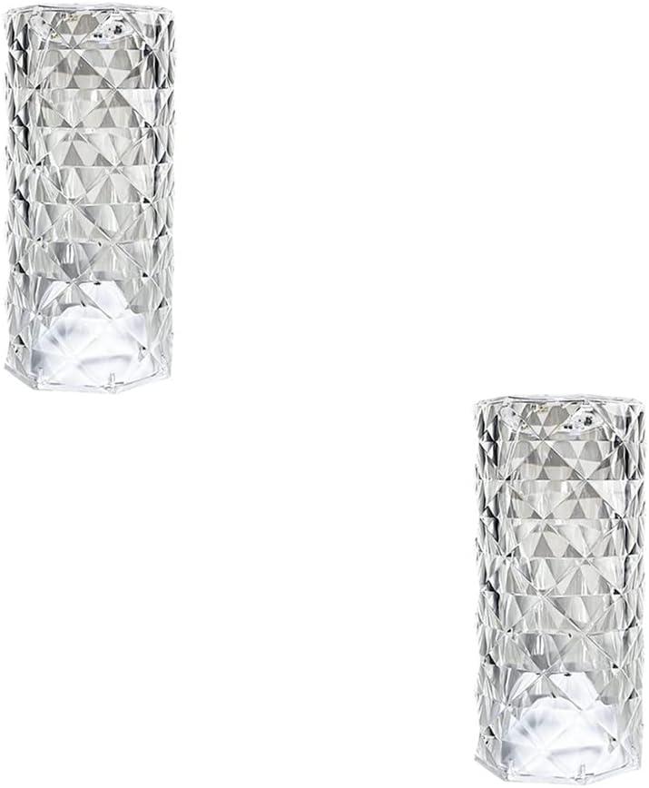 Magik 1-2 Pack LED Crystal Lamp Rose DiamondTouch Atmosphere Night Light for Bar (2 Pack)