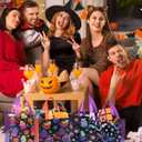 Liobelon 12 PCS Halloween Treat Bags Colorful Non-Woven Candy Tote Bag Reusable Party Gift Bags for Gifts Wrapping, Trick or Treat, Halloween Party Supplies, 9" X 8.7" X 4.3"