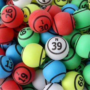 GSE Games & Sports Expert Bingo Balls - Ping Pong Size Balls for Large Bingo Cage, Bingo Calling Balls for Parties, Prize Raffles, Family Game Nights