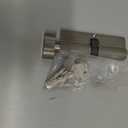 Solid Brass Door Lock Cylinder with 3 Brass Keys 90mm Storm Door Lock Replacement Brushed Nickel Cylinder