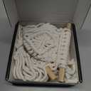 Melphoe 4 Pack Air Plants Holders Stand Air Fern Macrame Plant Hanger Indoor Hanging Planter Basket for Tillandsias Display, Boho Home Decoration Gift Idea