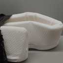 Homemate Queen Size60"x10"x6" Bed Wedge Pillow Stopper - Bed Gap Filler(0-8") - Headboard Pillow - Triangle Bloster Pillow Wedge - White