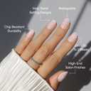 Glamnetic Press On Nails - Pink Blush | Short Round Pink Fake Nails, Salon Quality Milky Nails | 12 Sizes - 30 Nail Kit with Glue