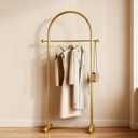 Gold Arch Clothing Rack, Freestanding Metal Garment Rack