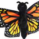 Wild Republic Huggers Butterfly Monarch Plush Toy, Slap Bracelet, Stuffed Animal, Kids Toys, 8"