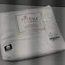 Pizuna 100% Cotton White Fitted Sheet + 2 Pillowcases Set 400TC Twin Sateen Weave 15" Deep Pocket Fitted Bottom Sheet Luxurious Cooling Twin Bedding Set