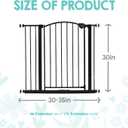 Regalo Safety 30-35 Extra Wide Baby Gate for Doorways & Bottom of Stairs, Pressure Mounted Walk-Through Gate for Babies, Toddlers & Pets, Bronze