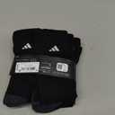 adidas Crew Socks for Boys and Girls Youth (6-Pack) Athletic Cushioned and Comfortable, Tall Mid-Calf (Large, Black/Onix Grey/White)