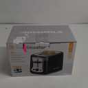 Toastmaster 2-Slice Toaster - Black with Stainless Steel - Kitchen Essential for Sandwich Bread & Breakfast Toast - Toaster with Wide Slots, High Rise Toast Lift & Cool-Touch Exterior