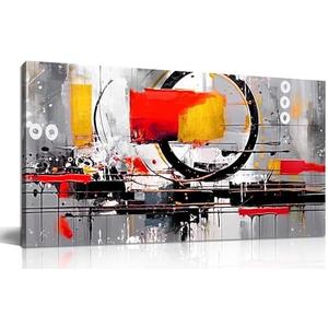 aburaeart Abstract Paintings Canvas Wall Art - Art Pictures for Wall in Living Room - Modern Wall Art Bedroom Aesthetic Size 20" x 40"