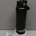 Water Bottle with Portable Bluetooth Speaker - Modular Insulated Water Bottles w/Handle, BT5.3, TWS Pairing Speaker and Stainless Steel Cups for Camping Sports Beach (Black)