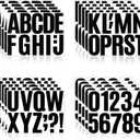 220 Pieces 20 Sheets Letter Stickers,Self Adhesive Vinyl Waterproof Mailbox Numbers Stickers,Alphabet Number Stickers for DIY,Bulletin Board,Window,Door,Sign,Bike,Car,Laptop(4Inch Black)
