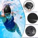 Waterproof Silicone Extra Large Swim Cap with Headband for Braids and Dreadlocks Black Women Girls Men with Long Hair (Black)