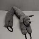 Marwood Under Door Draft Stopper Decorative Wind Stopper 36 inch for Door & Window, Weighted Animal Air Draft Stopper Snake Noise Blocker for Bottom of Door with Hanging Loops - Grey Dog