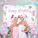 Spa Birthday Party Decorations for Girls Birthday Party Supplies | Spa Themed Happy Birthday Backdrop Spa Day Make Up Cake and Cupcake Topper Makeup Slumber Sleepover Banner Latex Balloons Kit
