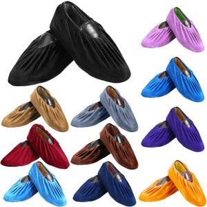 Dimeho 11 Pairs Shoe Covers Washable Thickened Boot Shoe Covers Soft Reusable Non-Slip Shoes Protectors for Indoor Use Household Office Home Laboratory (Multicolor)