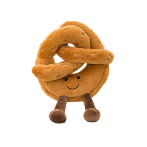 LAARNT 18CM Creative Simulation Pretzel Pillow Plush Toy Simulation Snacks Pillow Appease Doll Valentine's Day Gift(1 Piece)