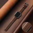 SUNFWR Leather Bands Compatible with Apple Watch Band 41mm 40mm 38mm 42mm(series 11 10) for Men Women, Top Grain Genuine Leather Replacement Strap for iWatch SE 3 2 1, Series 11 10 9 8 7 6 5 4 3 2 1 9 8 7 6 5 4 3 2 1