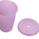 Cabilock 16oz Plastic Children Straw Cup High Performance Straw Bottle for Yogurt Milk Juice Easy to Clean Purple (12X10.2CM)