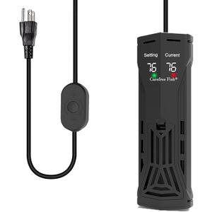 Carefree Fish 200/300/500/800W Aquarium PTC Ceramic Heater Dual Independent Chips Dual Overheat Protection Dual Water Level Sensors for Freshwater and Saltwater No Cooking Fish