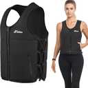 ZELUS Weighted Vest, 10&15lb. Z-Fit Weight Vest for Women Men with Adjustable Soft Iron Weights, Unisex Training Vest for Walking Strength Training, Workout Vest with Pockets Reflective Strip (Black, M/L)