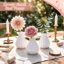 12 Pieces Glass Bud Vases for Centerpieces Bulk 3.5 Inch Mini Flower Bouquets Vases Small Cute Crystal Ribbed Glass Bud in Bulk for Wedding Baby Bridal Shower Table Party Home Decor (White)